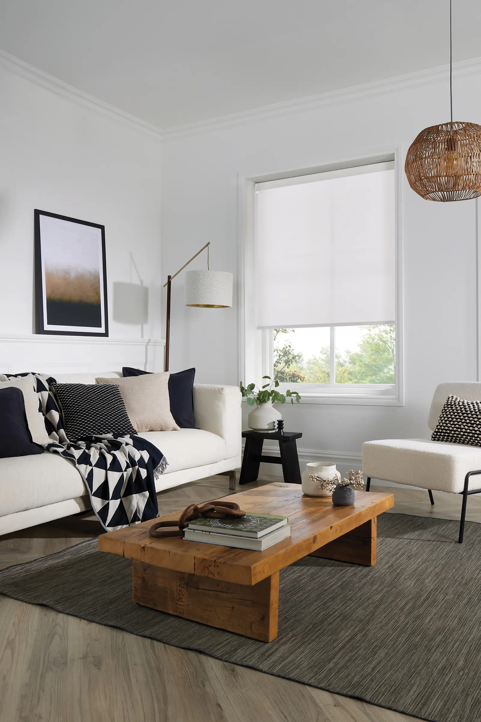 Motorised blind at a large window – Acocks Green Blinds